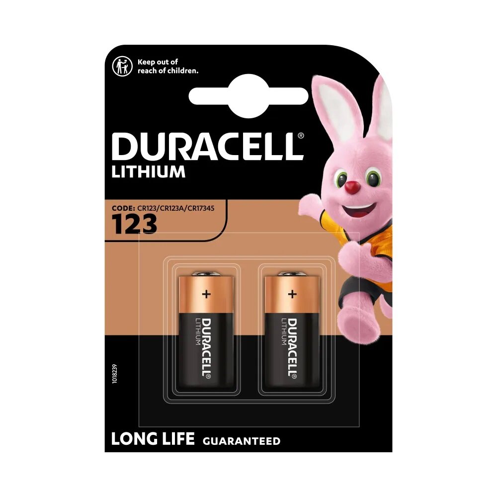 Батарейка Duracell 123, в упаковке: 2 шт.