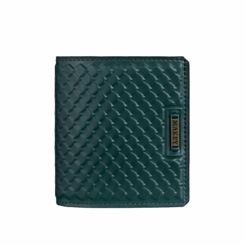 фото Кошелек makey 142-08-58, фактура тиснение, зеленый