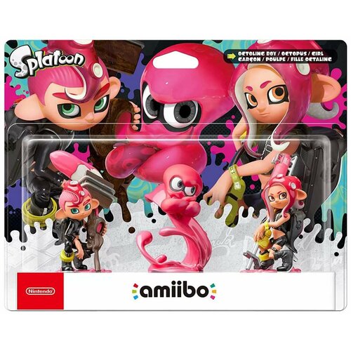 Фигурки Amiibo Splatoon - Octoling Boy, Octopus, Girl (Pink)