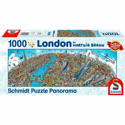Пазл панорама «Хартвиг Браун. Панорама города - Лондон», 1000 элементов (комплект из 2 шт)