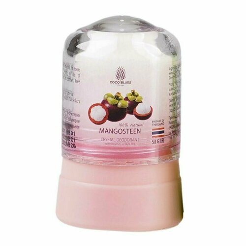 Дезодорант для тела Coco Blues, Natural Crystal Deodorant Mangosteen, с экстрактом мангостина, 50 г