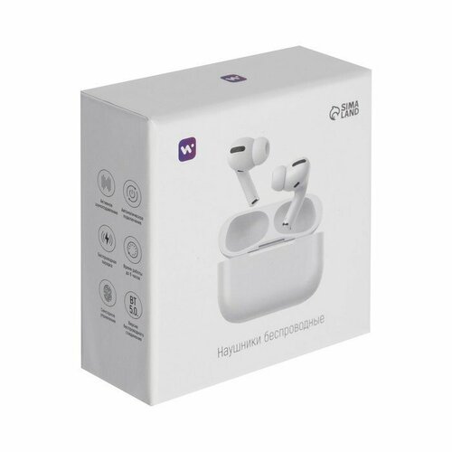 Наушники беспроводные Windigo Pro 2 TWS BT50 45500 мАч с шумоподавлением сенсор белые 453200₽