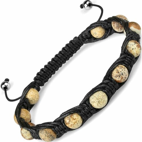 фото Браслет everiot, яшма, размер 20 см, коричневый