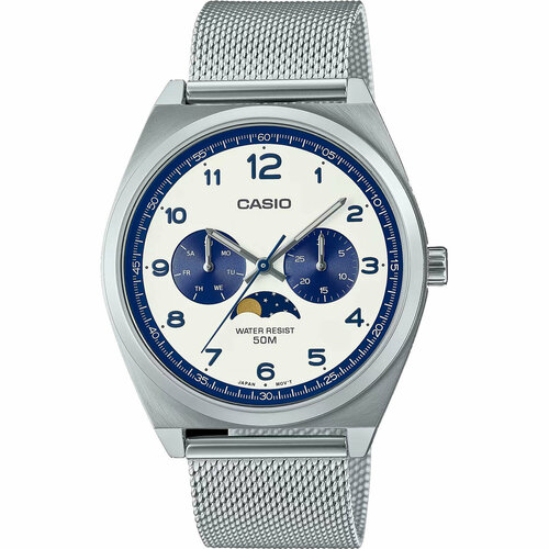 Наручные часы CASIO, белый, серебряный наручные часы casio серебряный белый