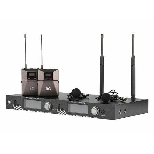 ITC T-521UL радиосистема UHF двухканальная с двумя петличными микрофонами