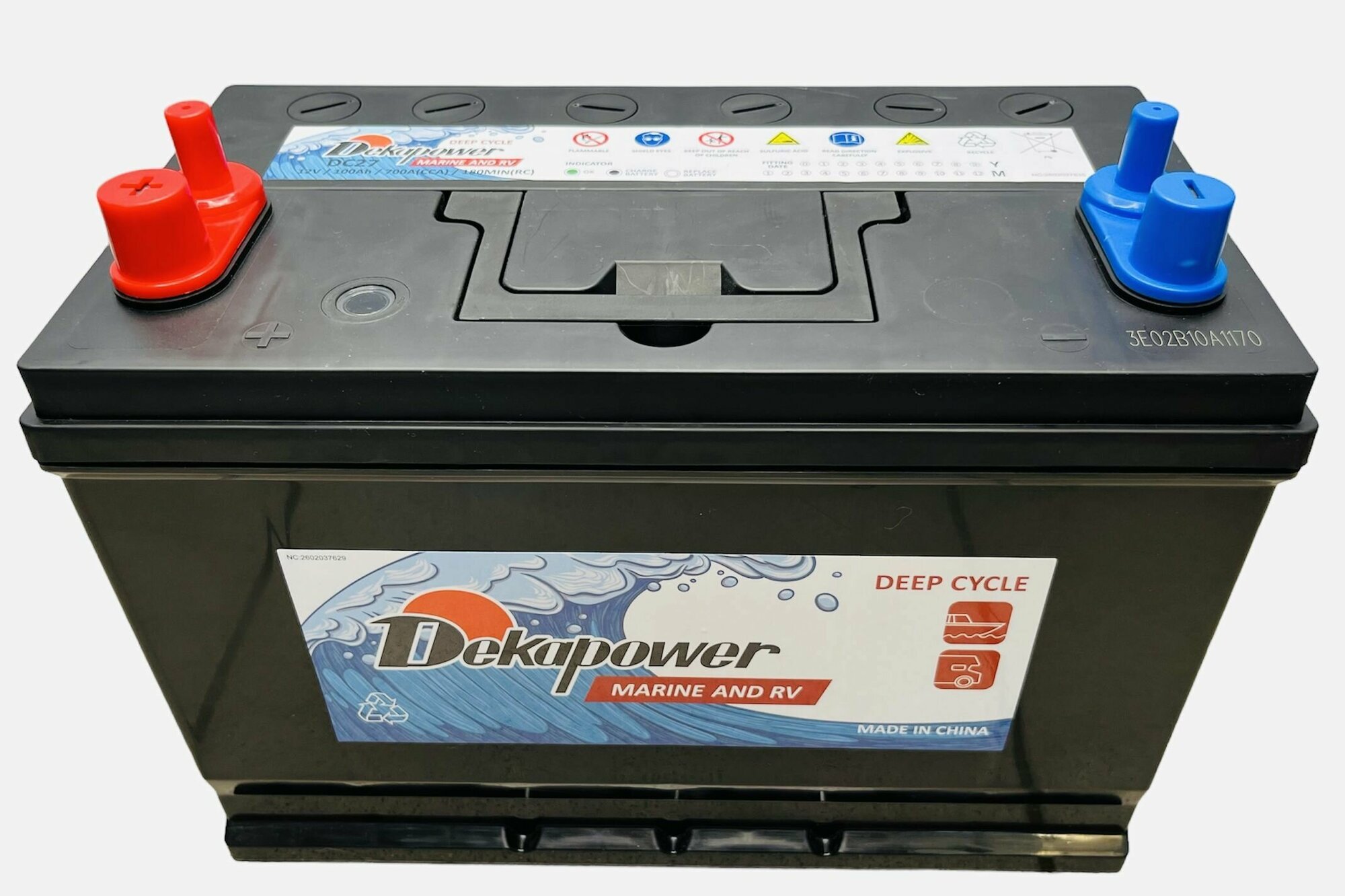 DekaPower DC27 100Ah 700A прямая полярн. (двойные клеммы) 302х172х220