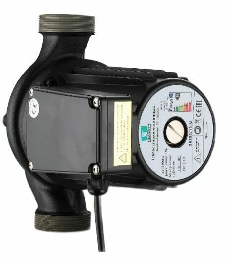 Насос GRS25/12-M PUMPMAN циркуляционный (резьбовой, 370Вт, Hmax-12м, Qmax-100л/мин, 190мм)