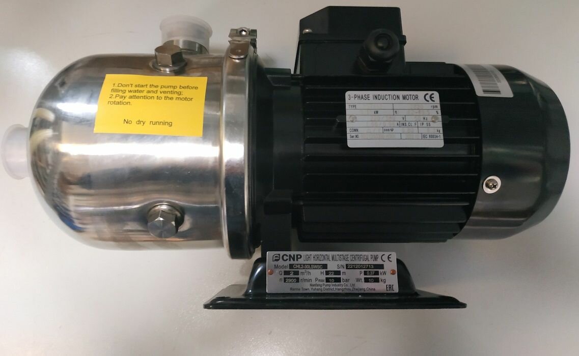 Насос центробежный, горизонтальный, многоступенчатый, CNP серии CHL 2-30L SWSC