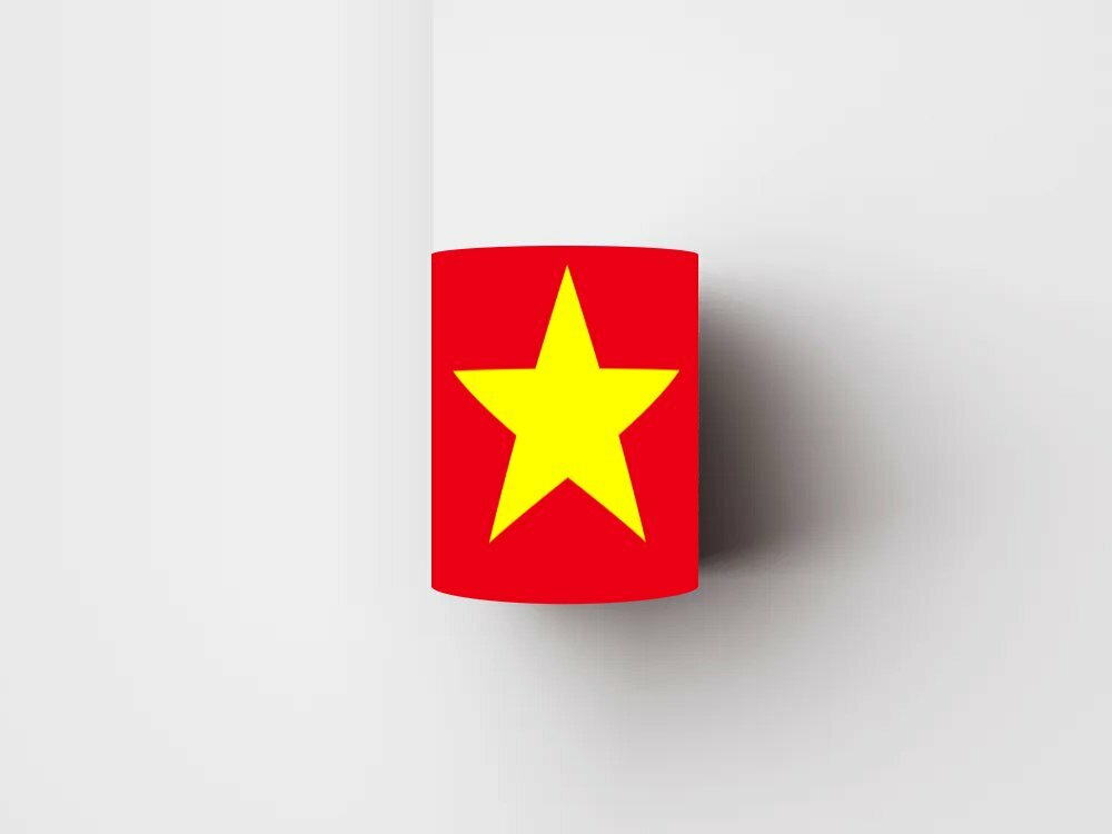 Кружка с рисунком, принтом "Вьетнам, флаг, вьетнамский" 320 мл.