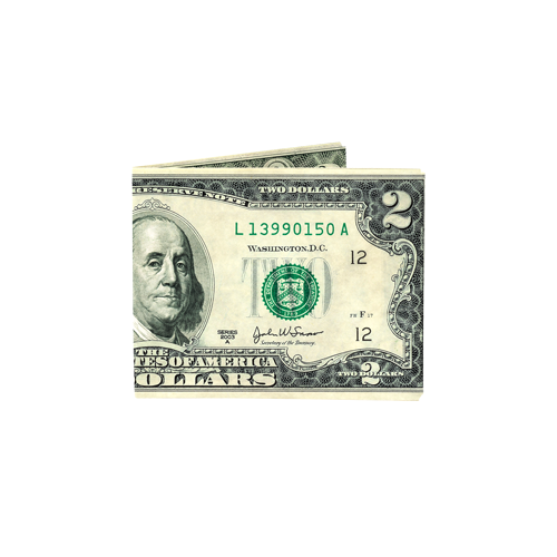 Кошелек New Wallet New Dollar, фактура гладкая, мультиколор кошелек new wallet фактура гладкая голубой