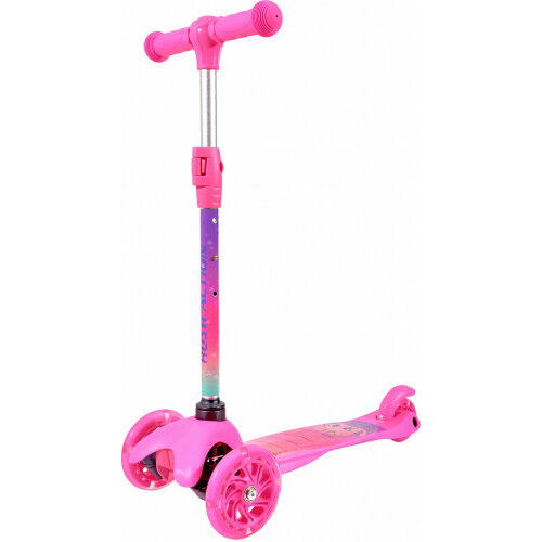 Самокат Rush Action 3-х колёсный S909G Kitti, светящиеся колеса