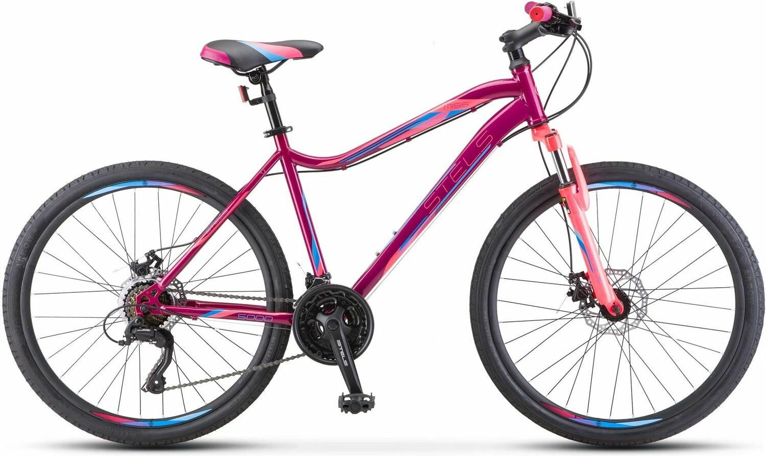 Велосипед Stels Miss-5000 V 26" V050 (Велосипед STELS 26” Miss-5000 V (18" Фиолетовый/розовый), V050, LU089377)