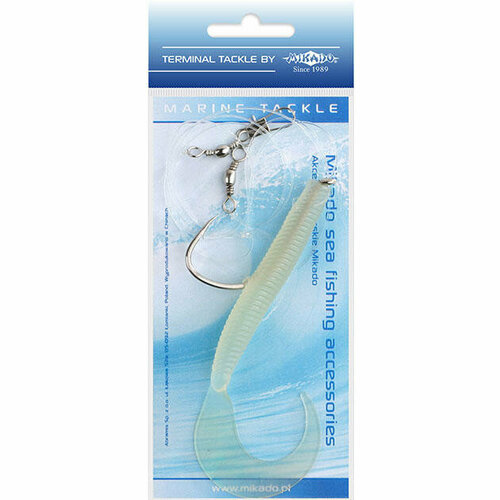 фото Микадо морская оснастка mikado pilk twist rig 14см, крючок № 8/0 (phospho) ()