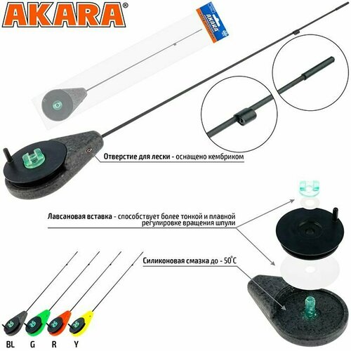 Удочка зимняя Akara Sfera Gl Black BRZ-BL удочка зимняя akara sfera gi