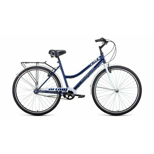 Велосипед 28 FORWARD ALTAIR CITY LOW 3.0 (3-ск.) 2022 (рама 19) темный/синий/белый велосипед городской altair city 28 low 3 0 2022 19 темно синий