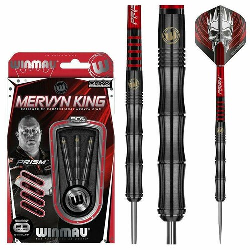 Дротики Winmau Mervyn King ONYX 22gr 1413.22 (792) NEW`23 хвостовики 6 шт для дротиков winmau prism force medium 48mm black аксессуары для дартс