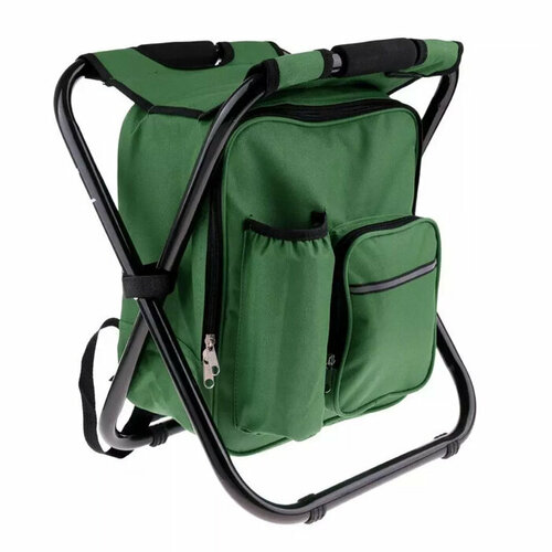 Стул-рюкзак складной зеленый 36х29х41 см 'Твой Пикник' GB-004