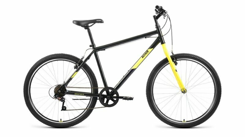 Велосипед 26 FORWARD ALTAIR MTB HT 1.0 (7-ск.) 2022 (рама 19) черный/желтый