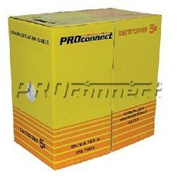 Proconnect Кабель 01-0054 Кабель UTP CAT5e 4 пары 305м 0.48 мм OUTDOOR 24 AWG