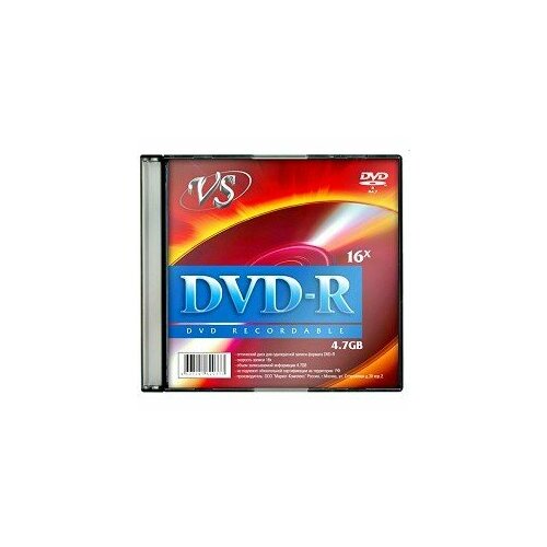 Vs Диски DVD-R 4.7Gb, 16x, Slim Case 5шт. 620397 оптический диск mirex bd r 25 gb slim case 1 шт