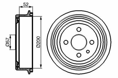 0 986 477 018_Барабан Тормозной! Opel Astra 1.2-1.7D 91> Bosch арт. 0986477018