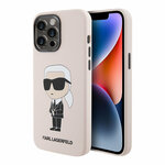 Karl Lagerfeld для iPhone 15 Pro чехол Liquid silicone NFT Karl Ikonik Hard Pink - изображение