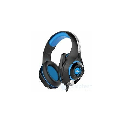 CROWN CMGH-101T Black&blue (Подключение jack 3.5мм 4pin+ адаптер 2*jack spk+mic Частотныи? диапазон: голубой, черный, синий