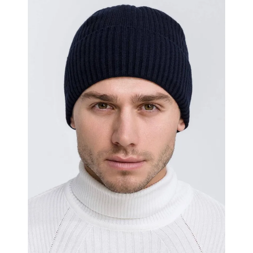 фото Шапка бини , размер 54/58, синий hand made tubatay