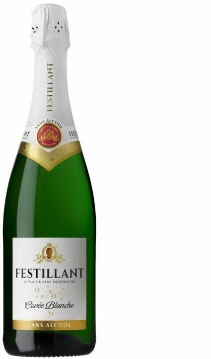 Вино Фестийан Блан игристое безалкогольное белое напиток безалкогольный сильногазированный 0,75 Франция