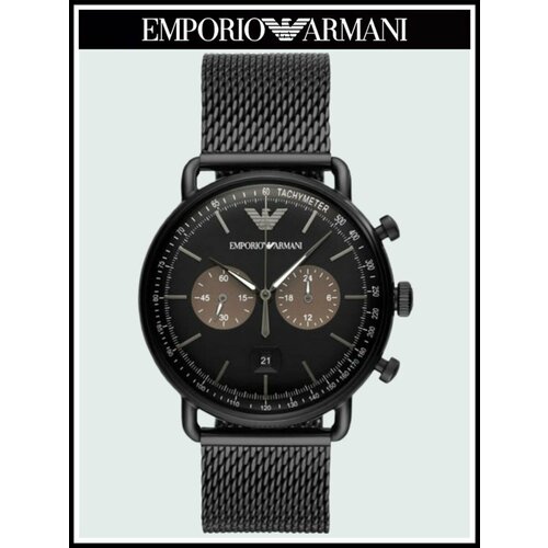 фото Наручные часы emporio armani aviator a11142r, черный