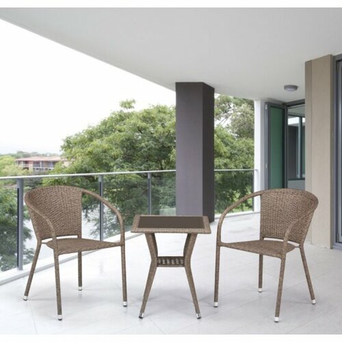 Комплект мебели Афина-мебель T25BY137C-W56 Light Brown 2Pcs иск ротанг 21 24075₽