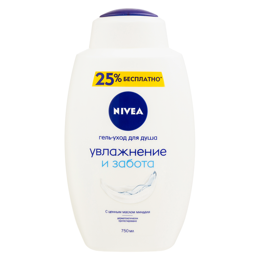 Nivea Гель-уход для душа Увлажнение и забота 750 мл 1 шт