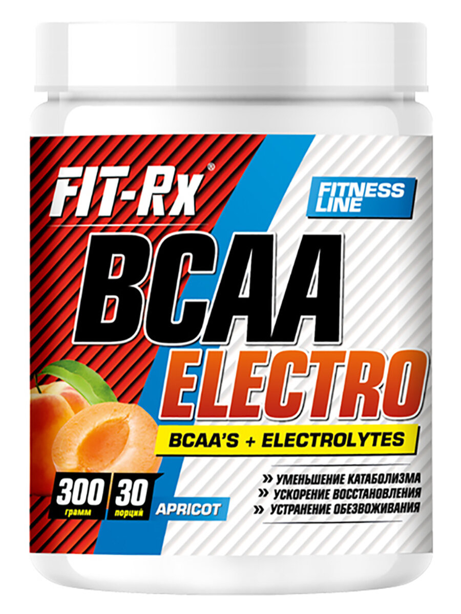 Аминокислоты FIT-Rx BCAA Electro, 300 грамм, вкус: абрикос