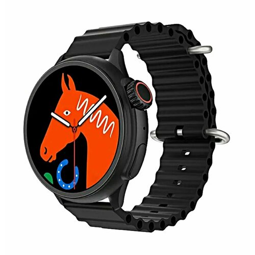 Умные часы круглые, Smart Watch HW 3 ULTRA MAX Черные, Flupsic