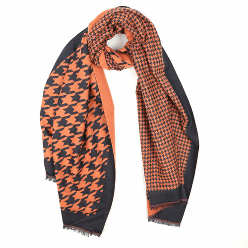 фото Шарф fabretti,190х70 см, one size, оранжевый