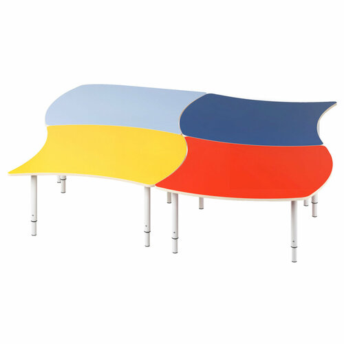 Стол эргономичный модульный, регулируемый по высоте. Цвет Дуб молочный.