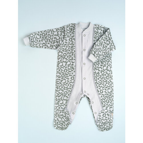 Комбинезон Маленький принц Комбинезон нательный для новорожденных, закрытая стопа, размер 62, белый, серый
