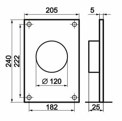 Торцевая площадка пластиковая Artplast 205х240 мм, фланец D120, белый - фотография № 3