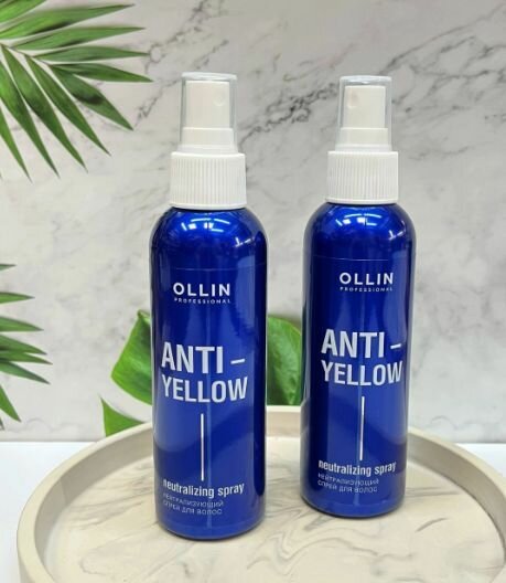 Нейтрализующий спрей для волос Anti-Yellow Neutralizing Spray, 150 мл OLLIN Professional - фото №6