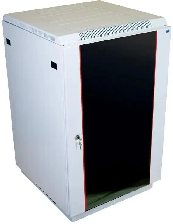 Коммутационный шкаф ЦМО ШТК-М-22.6.8-1ААА напольный, стеклянная передняя дверь, 22U, 600x1140x800мм