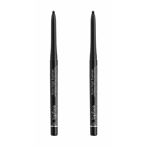 Topface Лайнер для глаз Stylo Kajal Eyeliner, черный, 2 шт. topface eyeliner kajal stylo