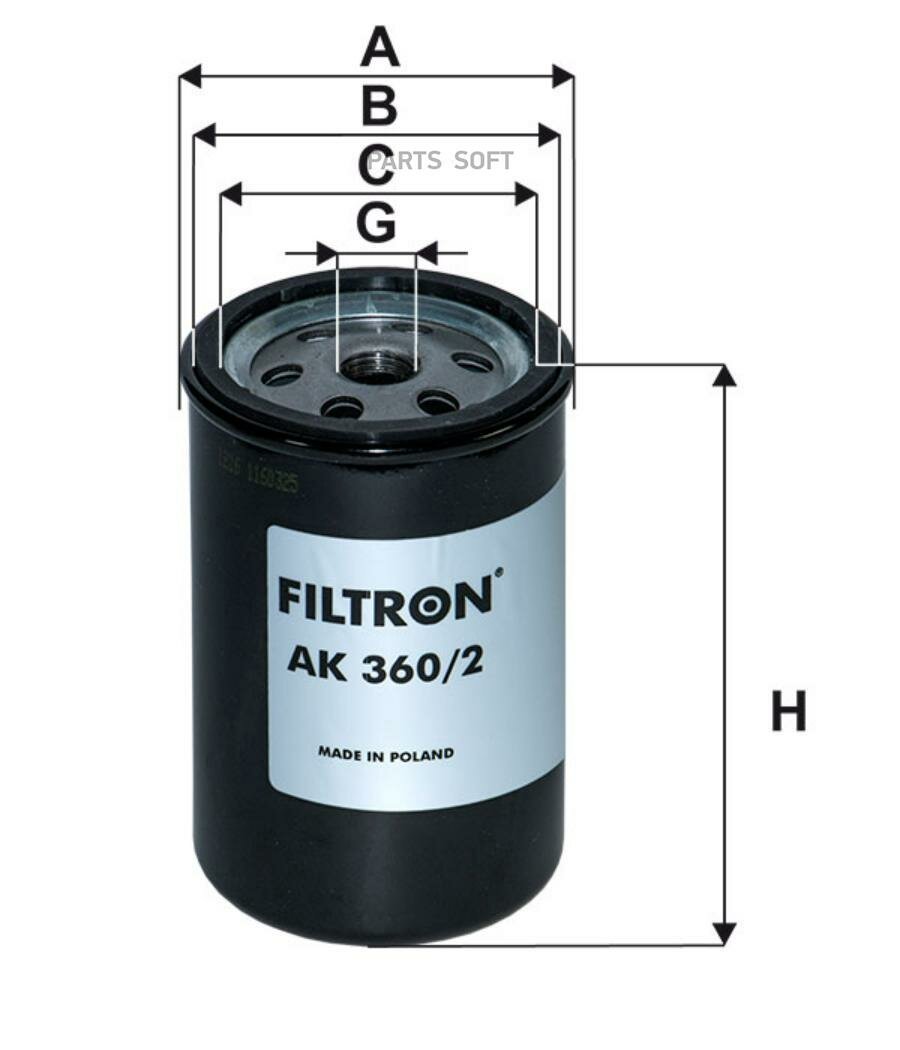 FILTRON AK360/2 Фильтр системы adblue DAF LF45 06-> DAF XF105 06-> FILTRON AK360/2