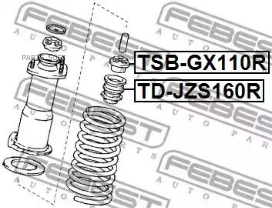 FEBEST TD-JZS160R Отбойник заднего амортизатора