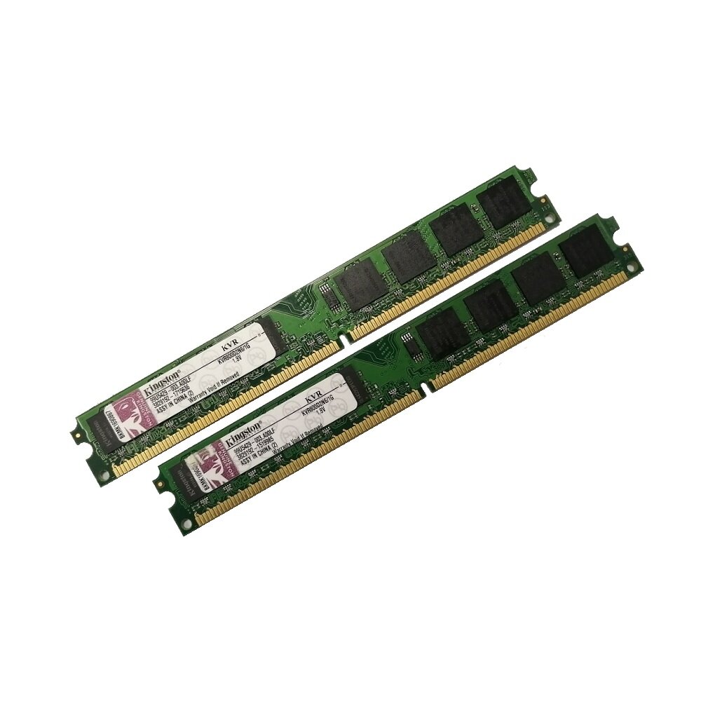 ОЗУ Dimm 2Gb PC2-6400(800)DDR2 Kingston KVR800D2N6/1G 99U5429-003. A00LF (Kit 2x1Gb)