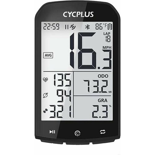 Велокомпьютер Cycplus M1 Bike GPS Computer (Велокомпьютер Cycplus M1 Bike GPS Computer, CYC_M1) 2021 sensors lcd backlit bicycle computer speedometer speed meter mileage rainproof bike computer round shape