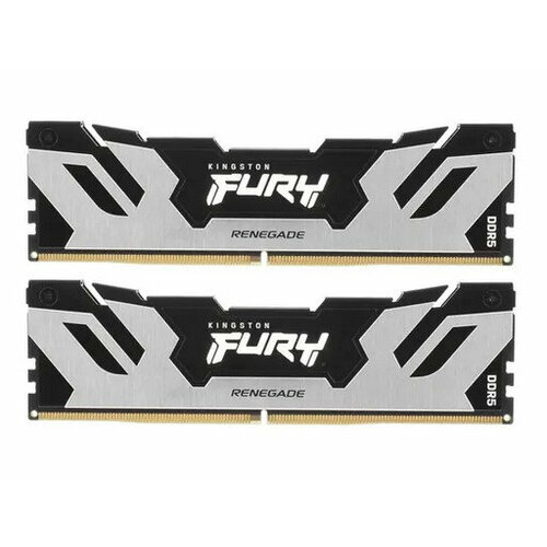 Оперативная память KINGSTON DDR5 64Gb 2x32Gb 6000Mhz pc-48000 FURY Renegade Silver XMP CL32 135V KF560C32RSK2-64 3574000₽