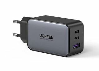 Сетевое зарядное устройство Ugreen CD 244 USB-A+2ХUSB-C, 65W GAN Tech Fast Charger, цвет черный (10335)