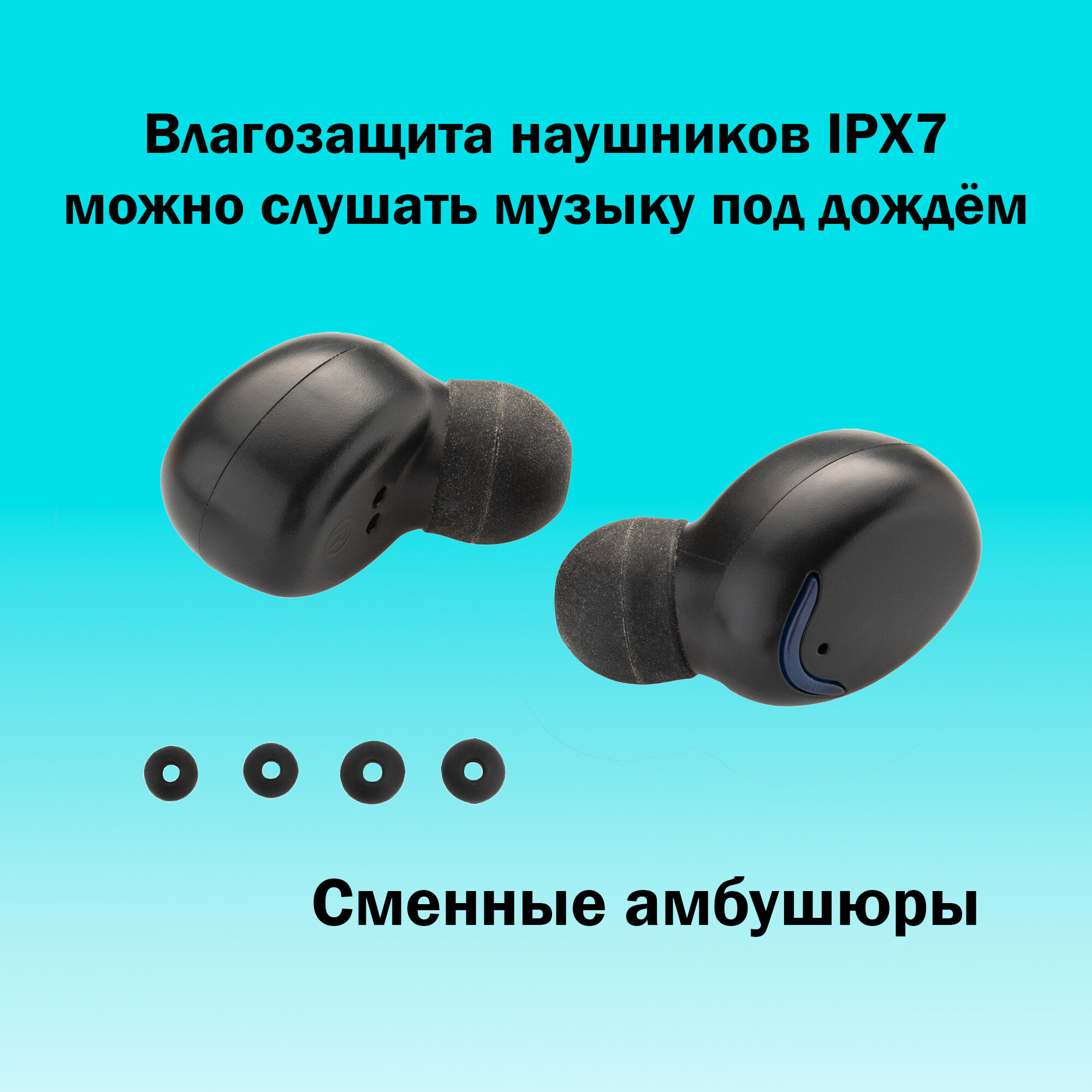 Беспроводные наушники TWS BTH-F9-5 Power bank Bluetooth v5.1, чёрные, гарнитура, с микрофоном, для Android, iOS, PC, Win — фото 1