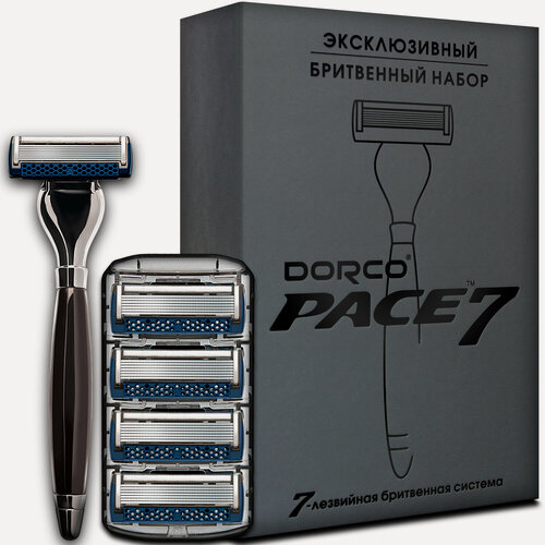 Изображение товара Dorco Подарочный набор PACE7 (1 станок + 5 кассет), эксклюзив