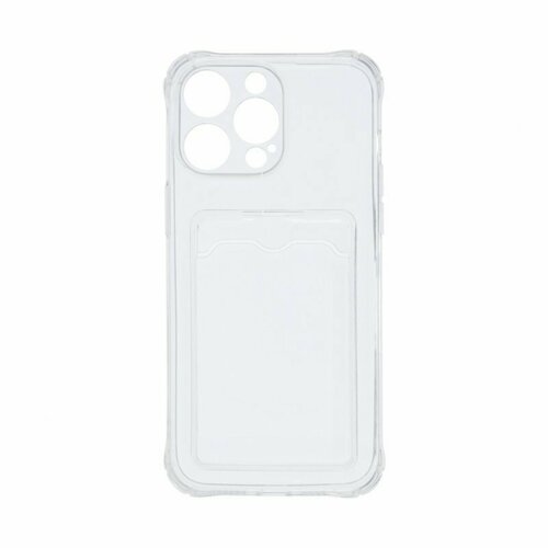 Силиконовый чехол противоударный для Apple iPhone 15 Pro Max (с картхолдером) прозрачный прозрачный силиконовый чехол hoco для iphone 15 pro max
